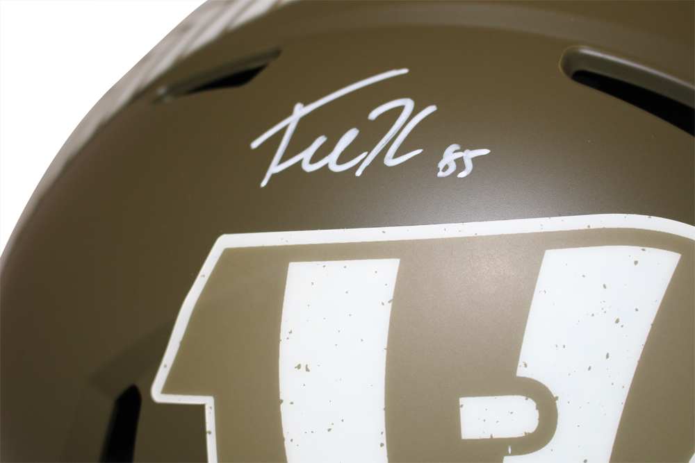 Tee Higgins Signed Cincinnati Bengals Authentic Salute Helmet Beckett