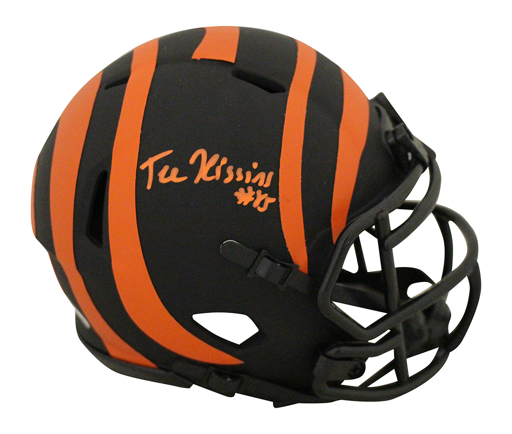 Tee Higgins Autographed/Signed Cincinnati Bengals Eclipse Mini Helmet BAS 27642