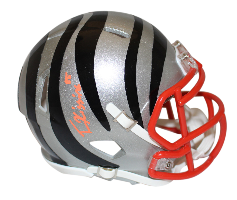 Tee Higgins Autographed Cincinatti Bengals Flash Mini Helmet BAS