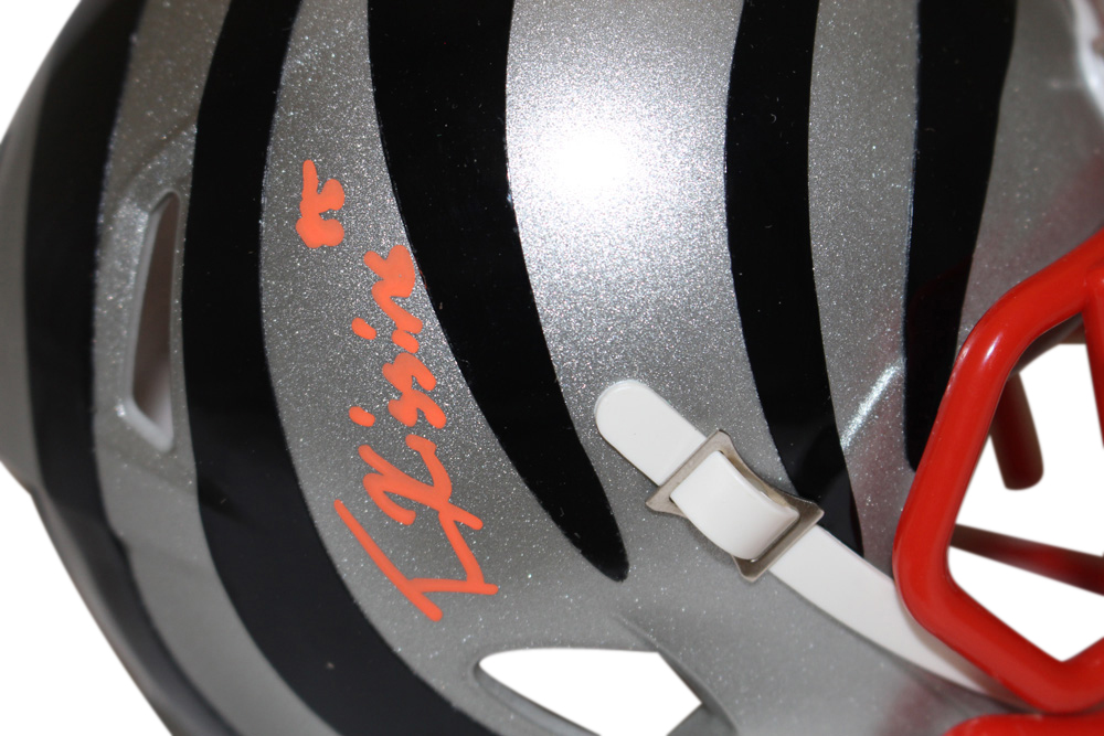 Tee Higgins Autographed Cincinatti Bengals Flash Mini Helmet BAS