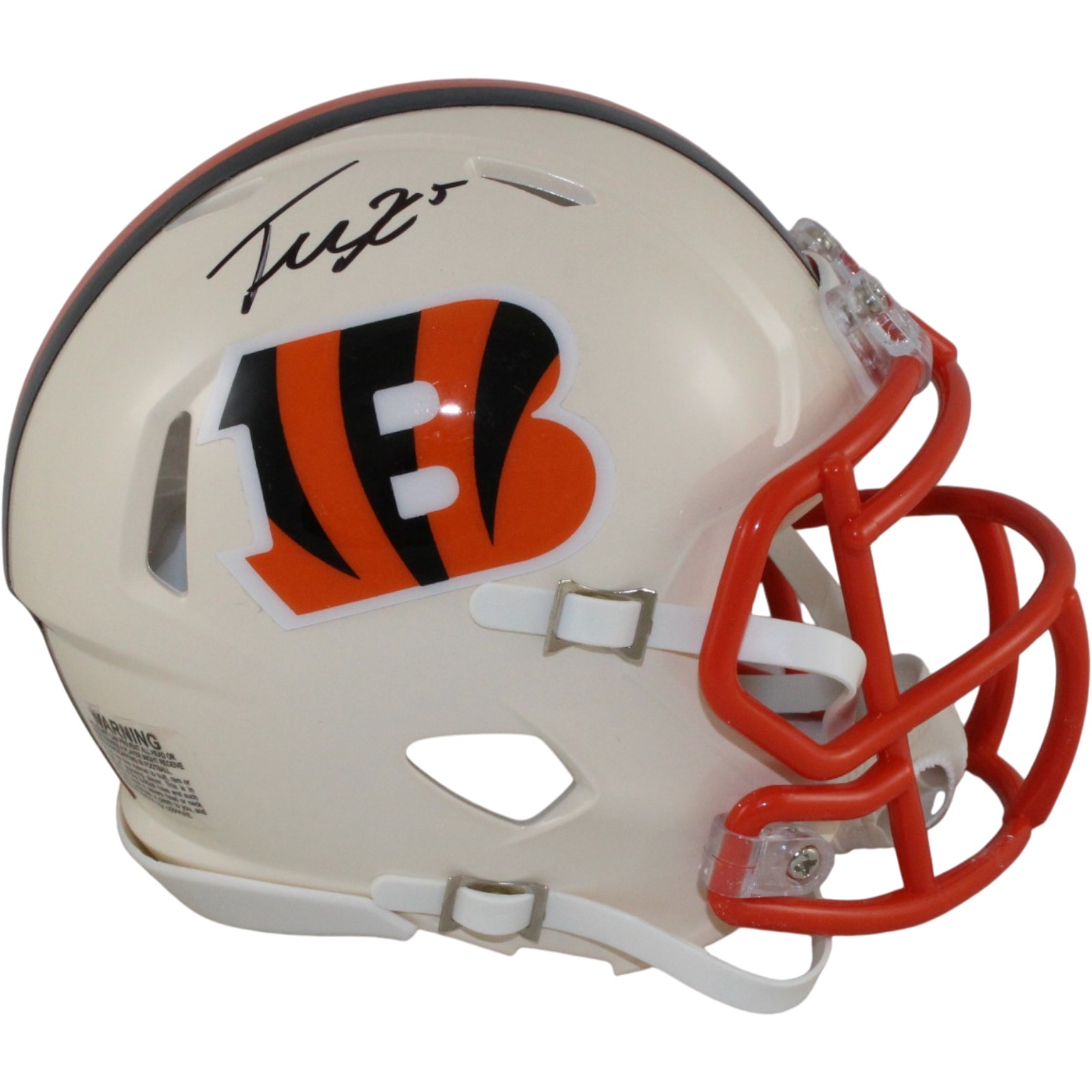 Tee Higgins Autographed Cincinnati Bengals Retro Mini Helmet Beckett WIT 57925