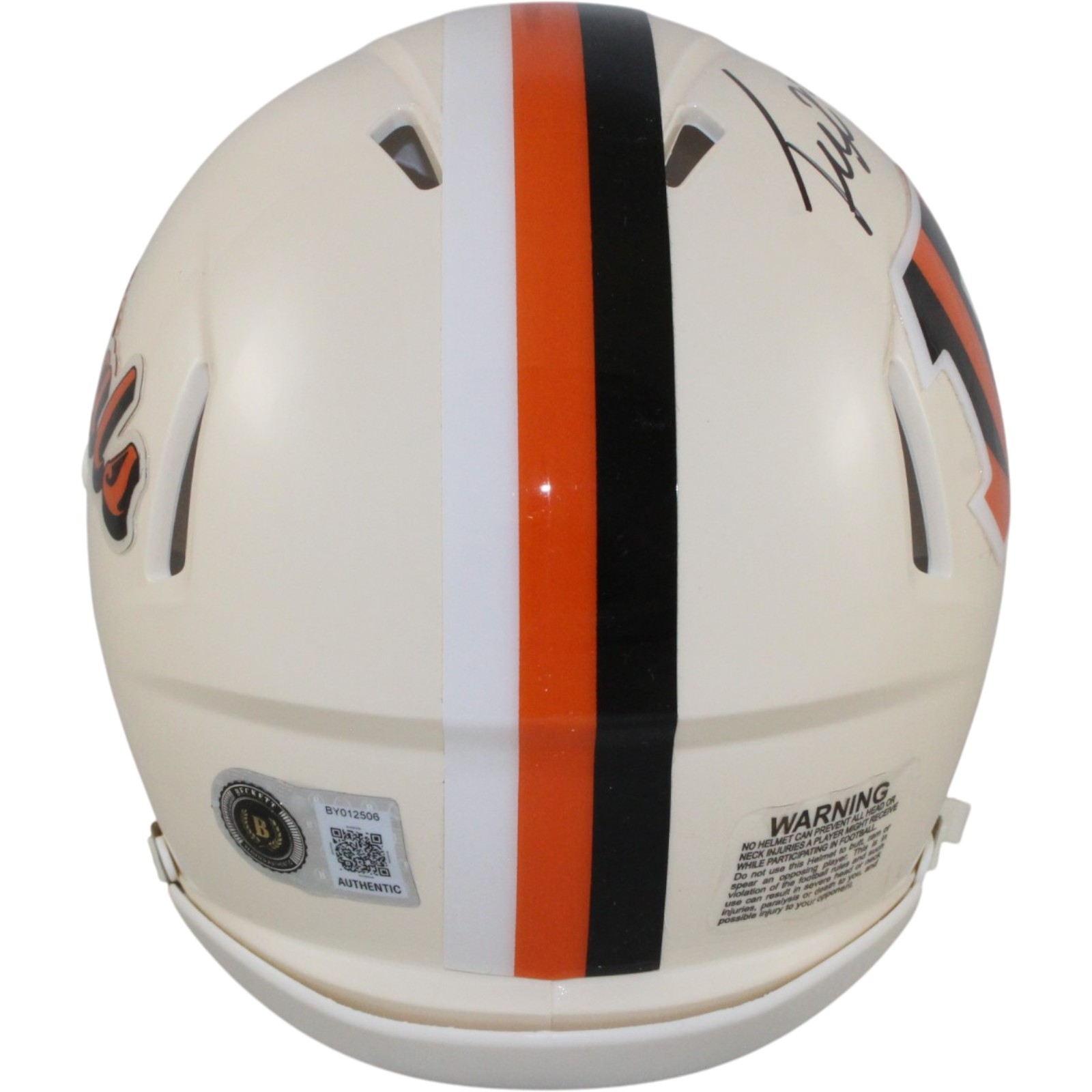 Tee Higgins Autographed Cincinnati Bengals Retro Mini Helmet Beckett WIT 57925 4 Tee Higgins Autographed Cincinnati Bengals Retro Mini Helmet Beckett WIT 57925