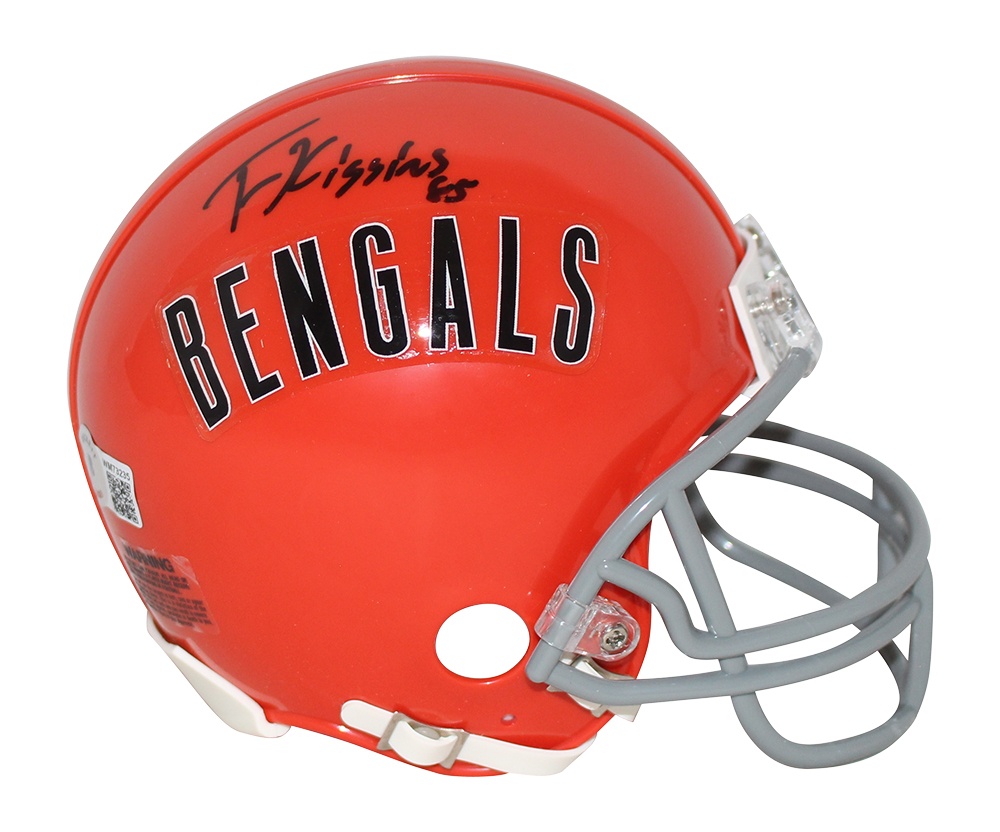 Tee Higgins Autographed Cincinnati Bengals VSR4 1968-79 Mini Helmet BAS