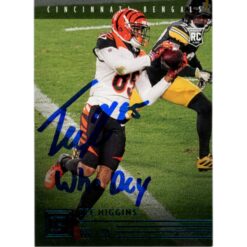 Tee Higgins Autographed Panini PA-19 Who Dey Trading Card Beckett 48910