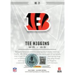 Tee Higgins Autographed Panini Illusions 21 Who Dey Trading Card Beckett 48927