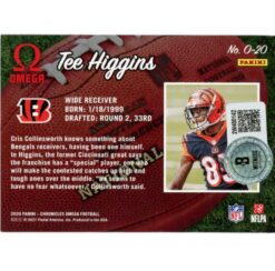 Tee Higgins Autographed Panini Omega O-20 Who Dey Trading Card Beckett 48924