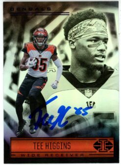 Tee Higgins Autographed/Signed 2021 Panini #41 Trading Card Beckett 50240