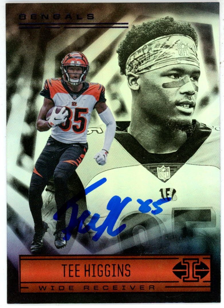 Tee Higgins Autographed/Signed 2021 Panini #41 Trading Card Beckett 50240