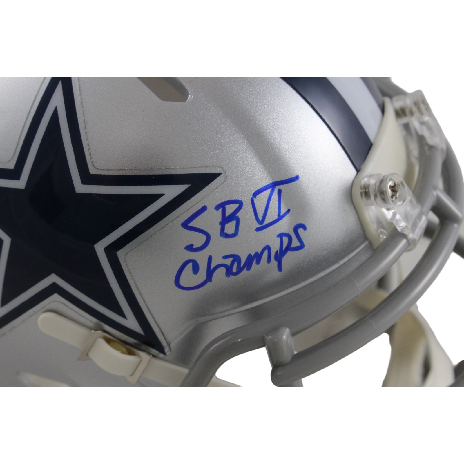 Calvin Hill Autographed Dallas Cowboys Mini Helmet SB VI Champs Beckett 54278 3 Calvin Hill Autographed Dallas Cowboys Mini Helmet SB VI Champs Beckett 54278