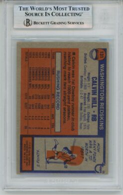 Calvin Hill Autographed 1976 Topps #131 Trading Card Slab Beckett 57085