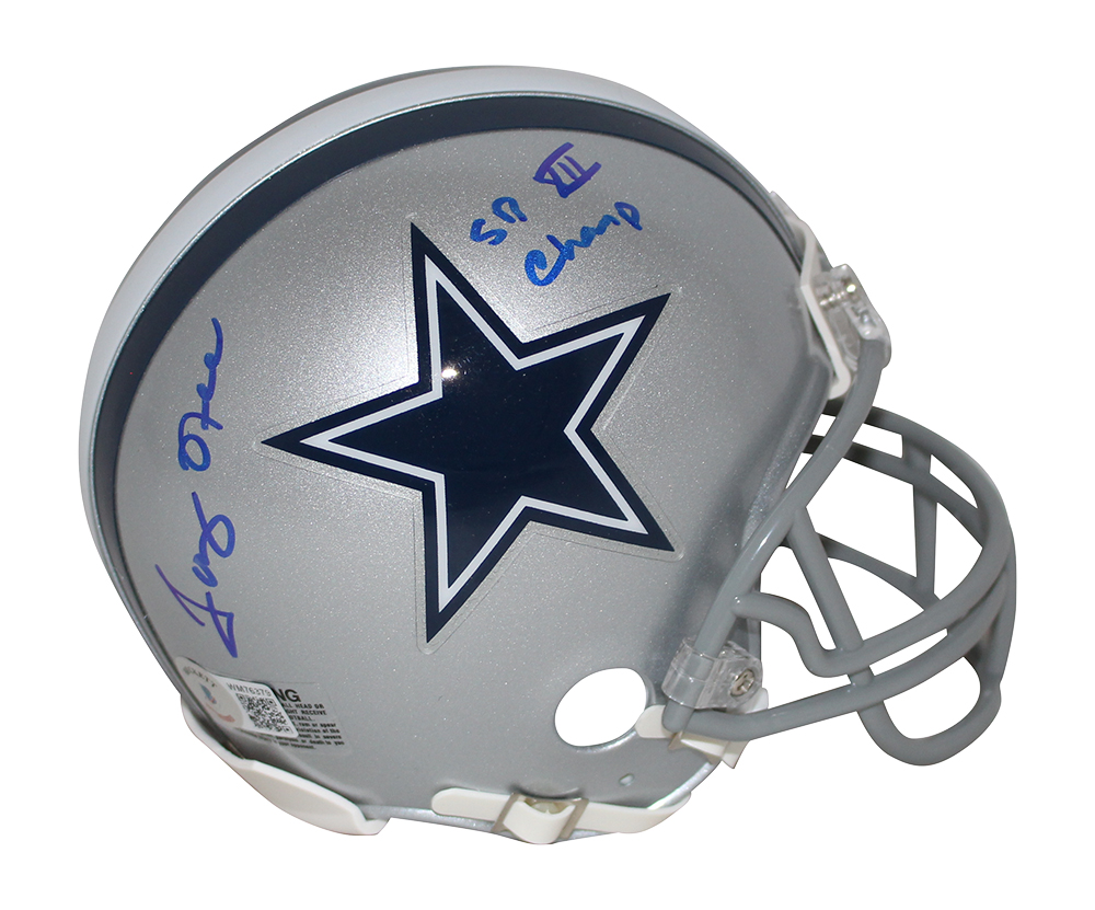 Tony Hill Autographed Dallas Cowboys VSR4 Mini Helmet SB XII Champs BAS