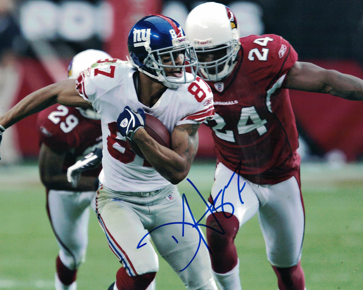 Domenik Hixon Autographed/Signed New York Giants 8x10 Photo 30196