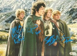 Wood Astin Boyd Monaghan Autographed Lord of the Rings 11x14 Photo Beckett 54340
