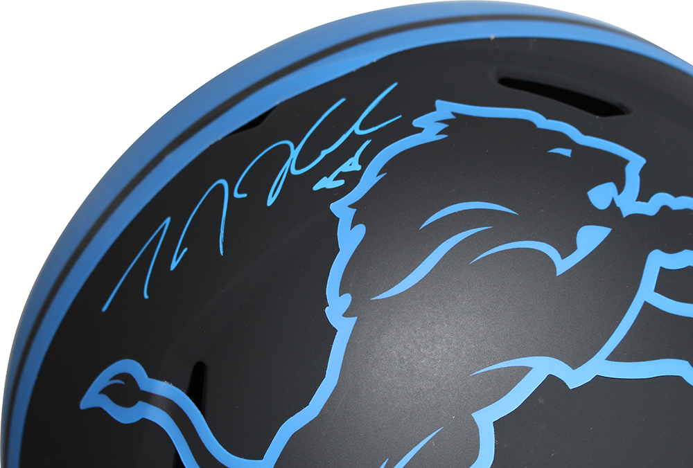 TJ Hockenson Autographed Detroit Lions F/S Eclipse Speed Helmet BAS