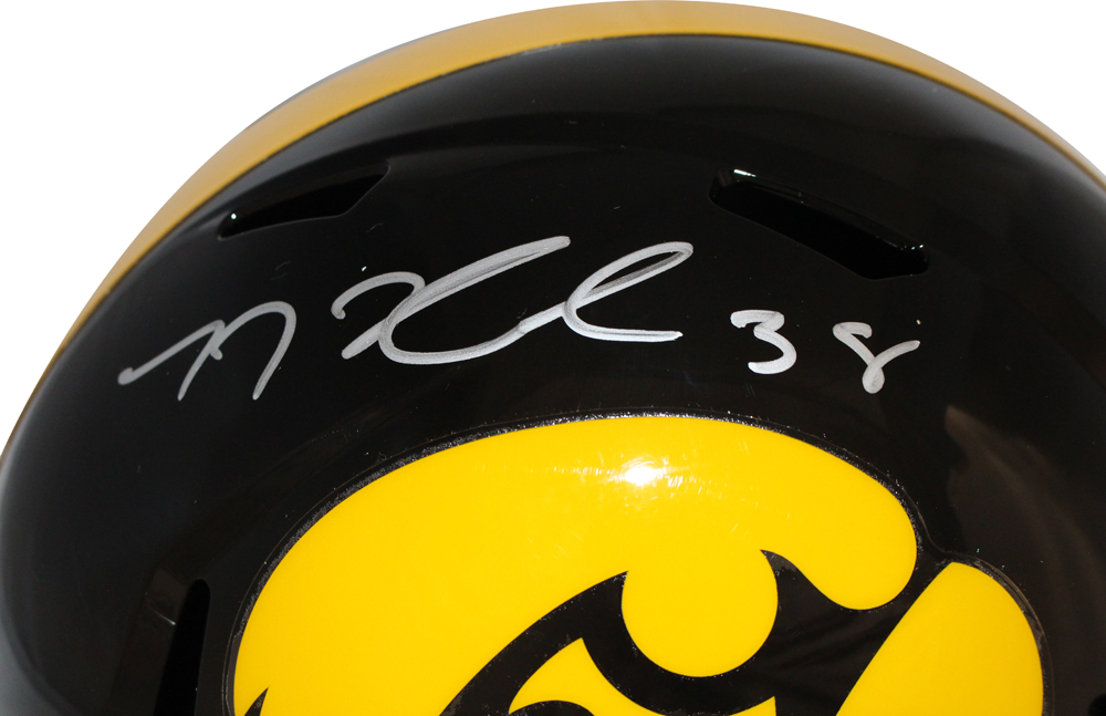 TJ Hockenson Autographed/Signed Iowa Hawkeyes F/S Helmet Beckett