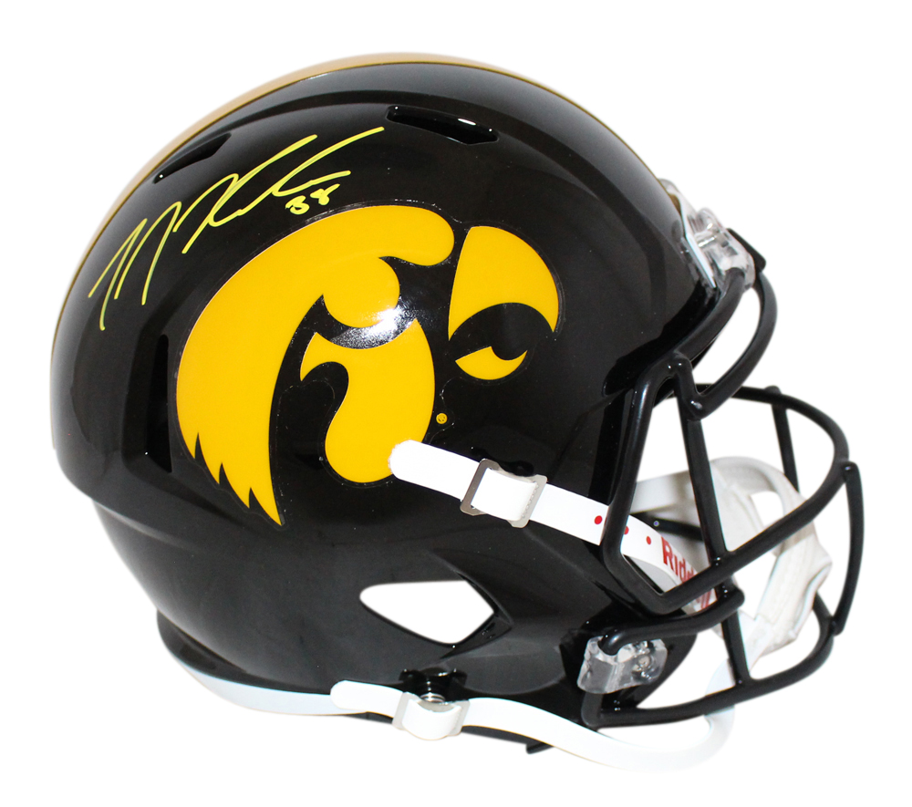 TJ Hockenson Autographed Iowa Hawkeyes F/S Speed Helmet Beckett BAS