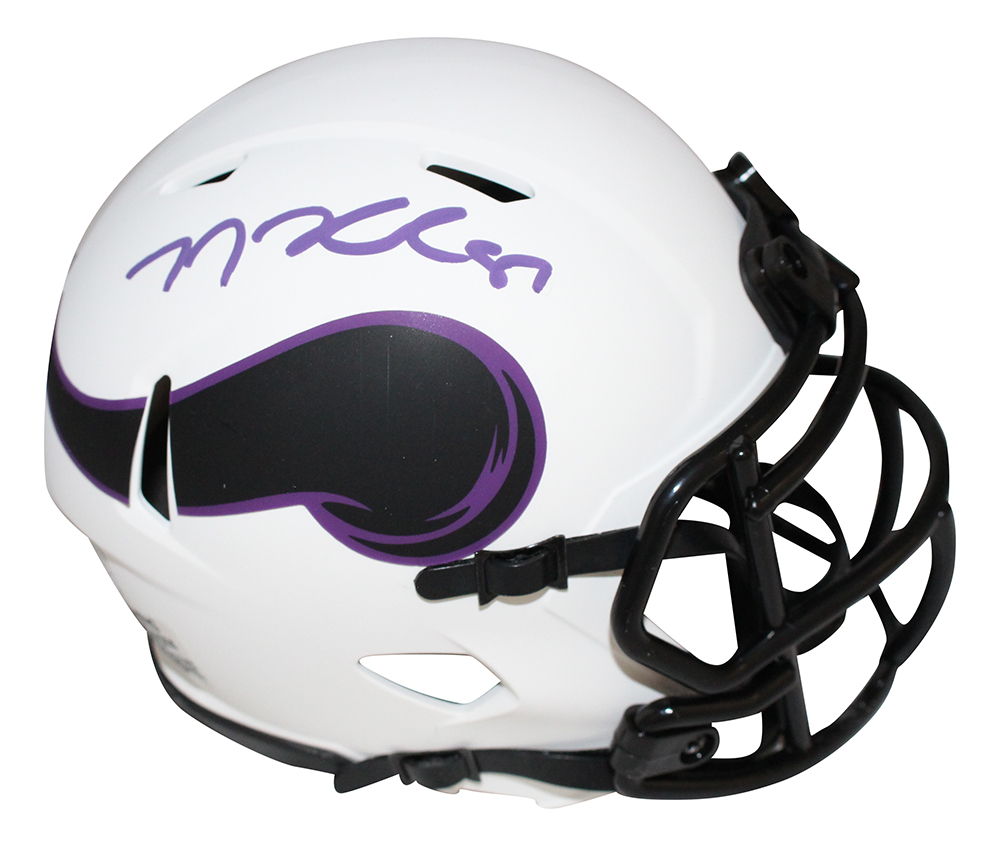 TJ Hockenson Signed Minnesota Vikings Lunar Mini Helmet Beckett