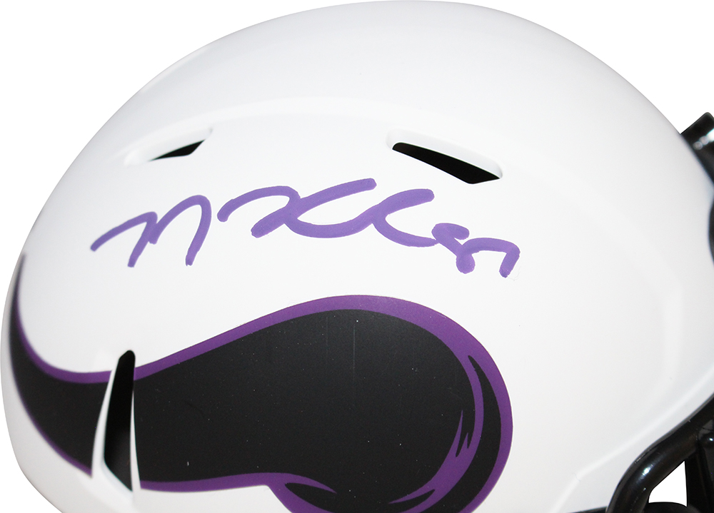 TJ Hockenson Signed Minnesota Vikings Lunar Mini Helmet Beckett
