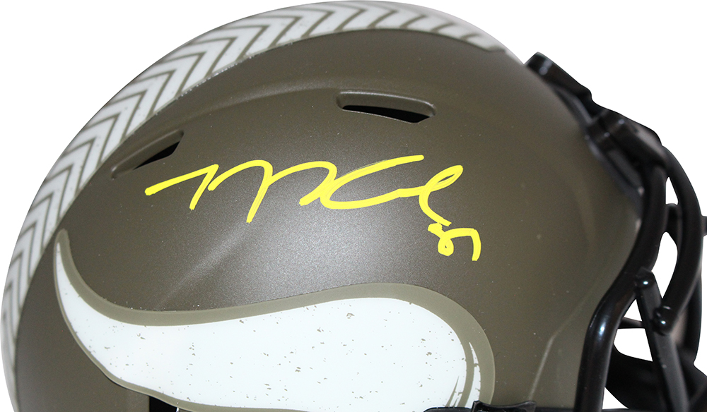 TJ Hockenson Signed Minnesota Vikings Salute Mini Helmet Beckett