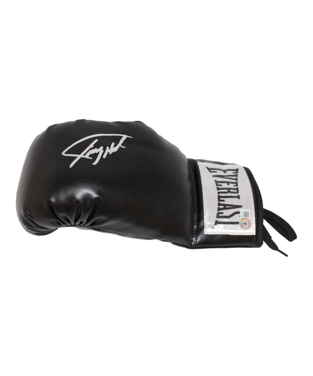 Larry Holmes Autographed/Signed Black Left Boxing Glove Beckett 