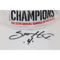 Santonio Holmes Autographed Ohio State Buckeyes Fiesta Bowl Hat Beckett 54998