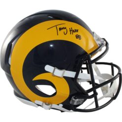 Torry Holt Autographed St Louis Rams Authentic TB Helmet Beckett Witness 56875