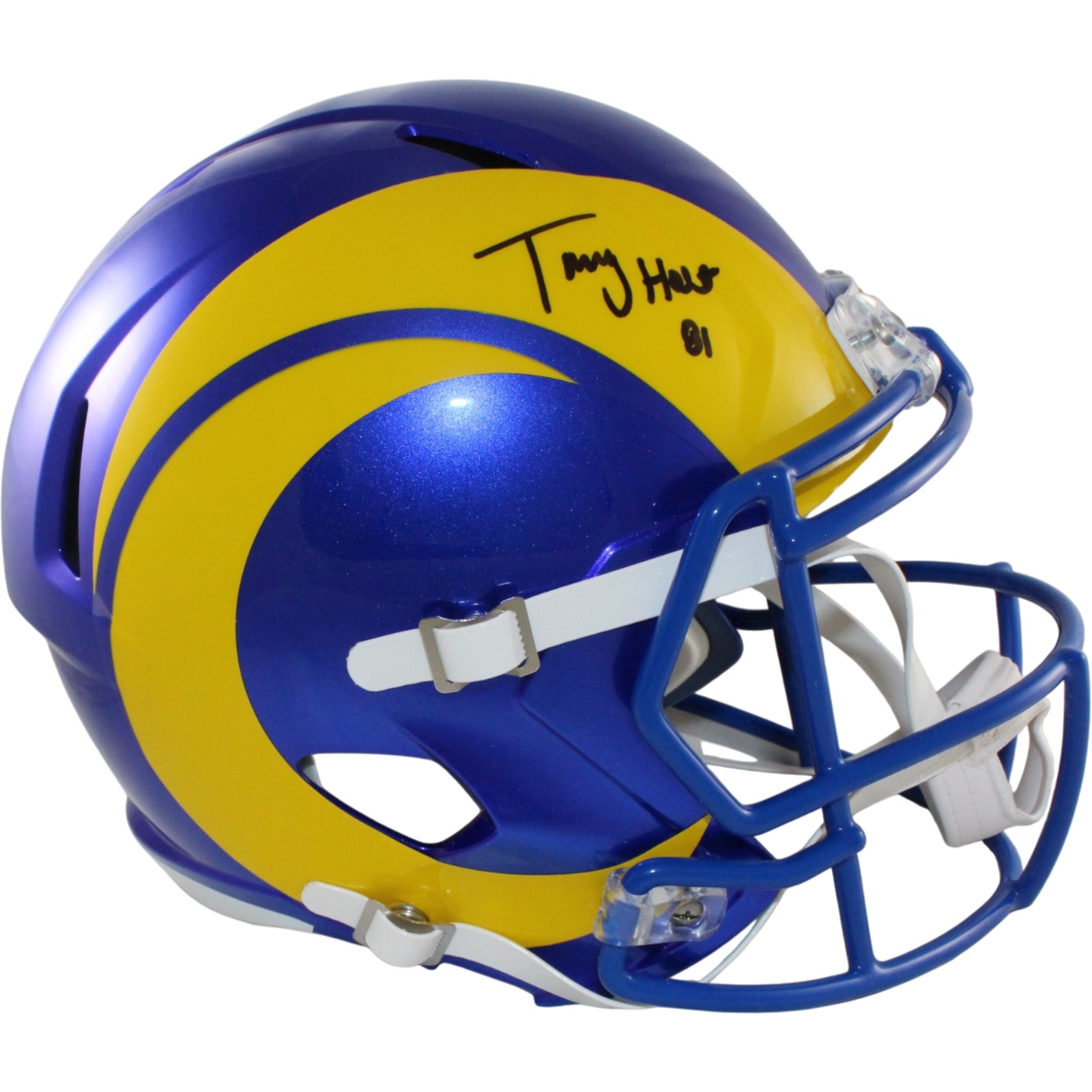 Torry Holt Autographed/Signed Los Angeles Rams F/S Helmet Beckett Witness 56866 1 Torry Holt Autographed/Signed Los Angeles Rams F/S Helmet Beckett Witness 56866