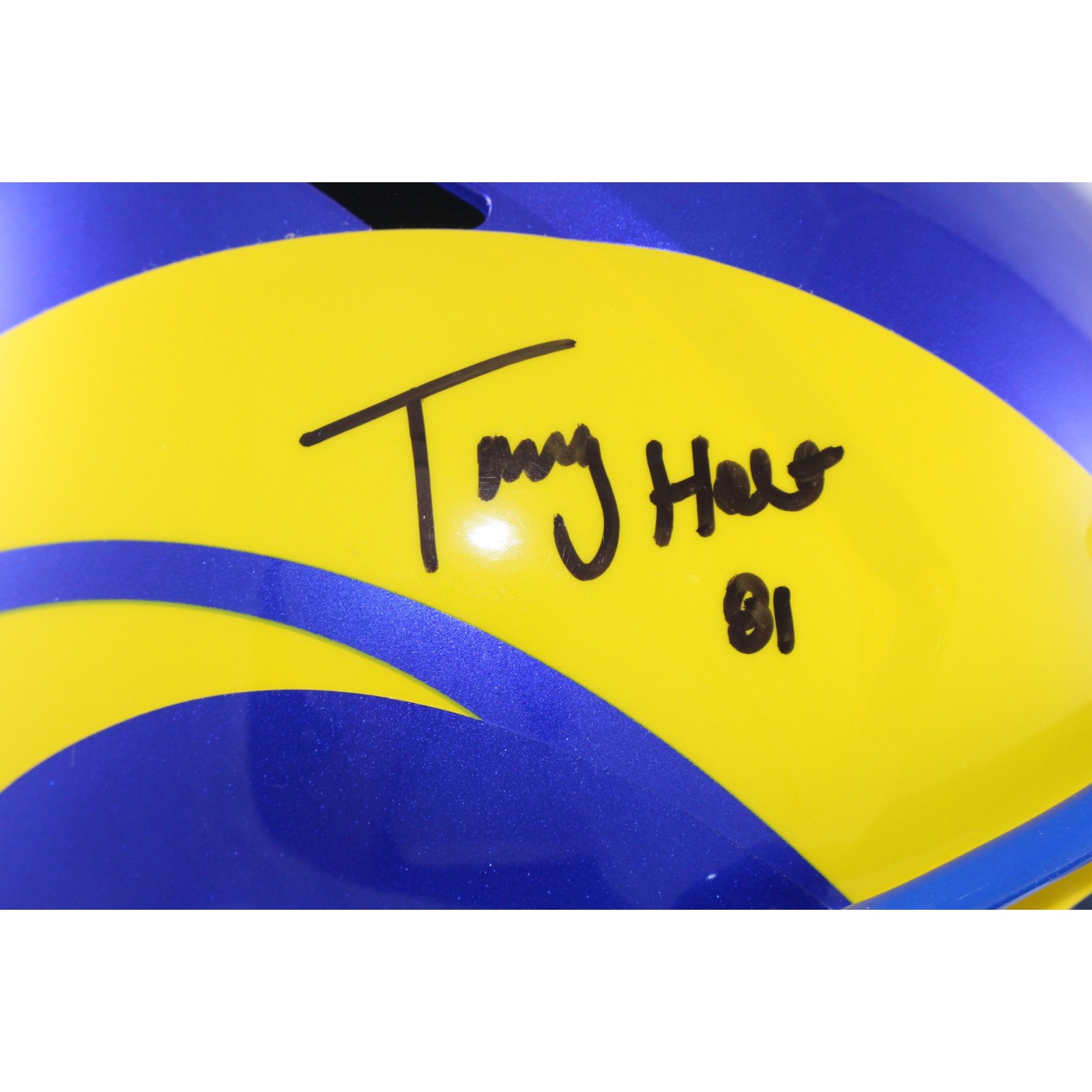 Torry Holt Autographed/Signed Los Angeles Rams F/S Helmet Beckett Witness 56866 2 Torry Holt Autographed/Signed Los Angeles Rams F/S Helmet Beckett Witness 56866