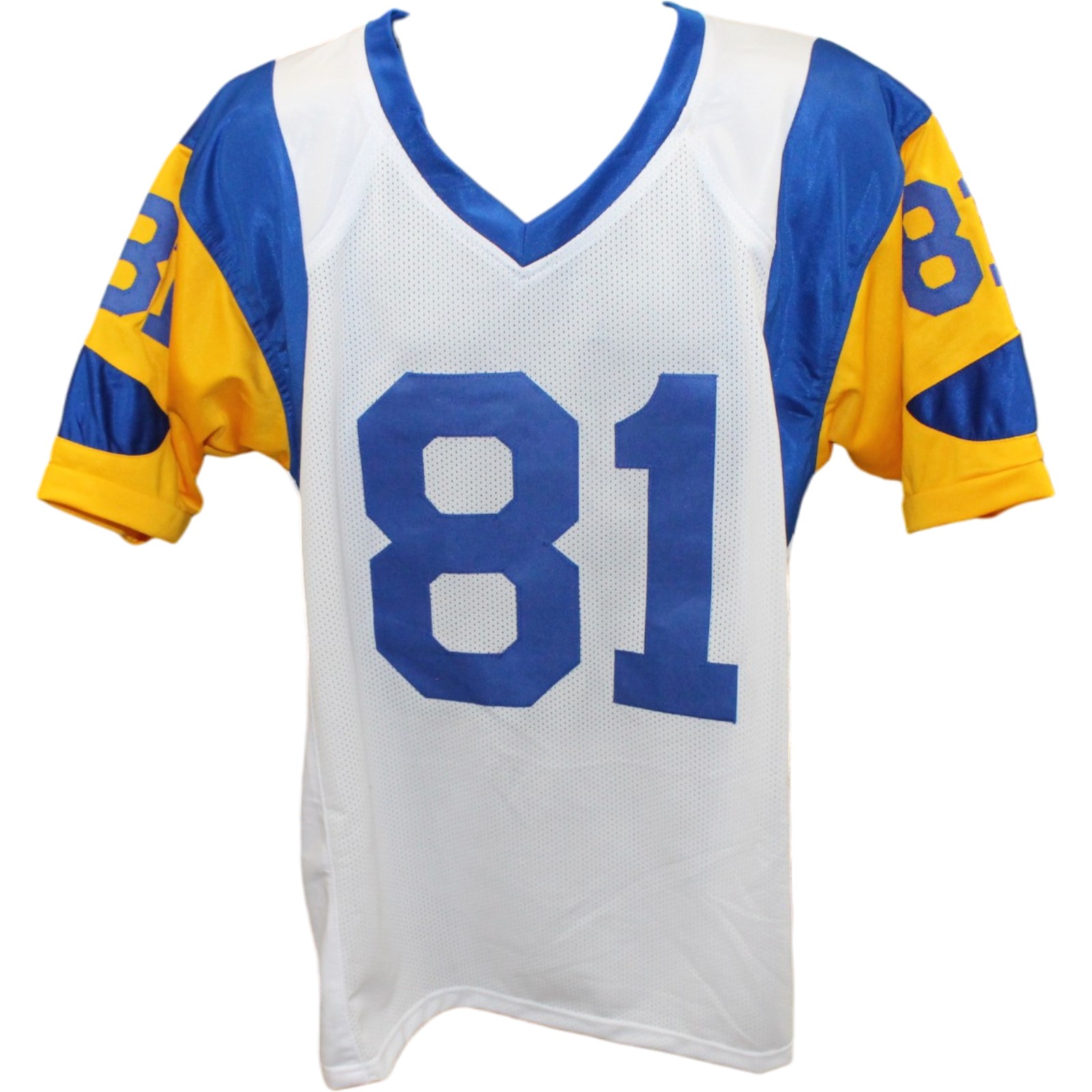 Torry Holt Autographed/Signed Pro Style sz XL White Jersey Beckett Witness 56892 4 Torry Holt Autographed/Signed Pro Style sz XL White Jersey Beckett Witness 56892