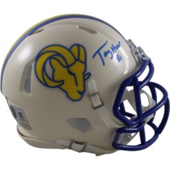 Torry Holt Autographed Los Angeles Rams Retro Mini Helmet Beckett Witness 56893