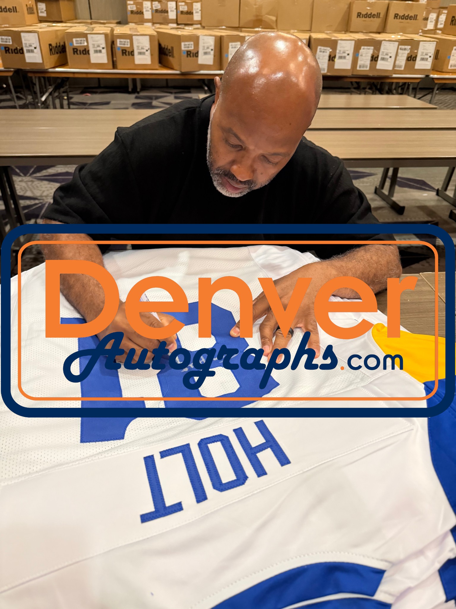 Torry Holt Autographed/Signed Pro Style sz XL White Jersey Beckett Witness 56892 5 Torry Holt Autographed/Signed Pro Style sz XL White Jersey Beckett Witness 56892