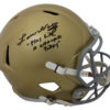 Lou Holtz Signed Notre Dame Speed Replica Helmet Play Like Champion BAS 24918