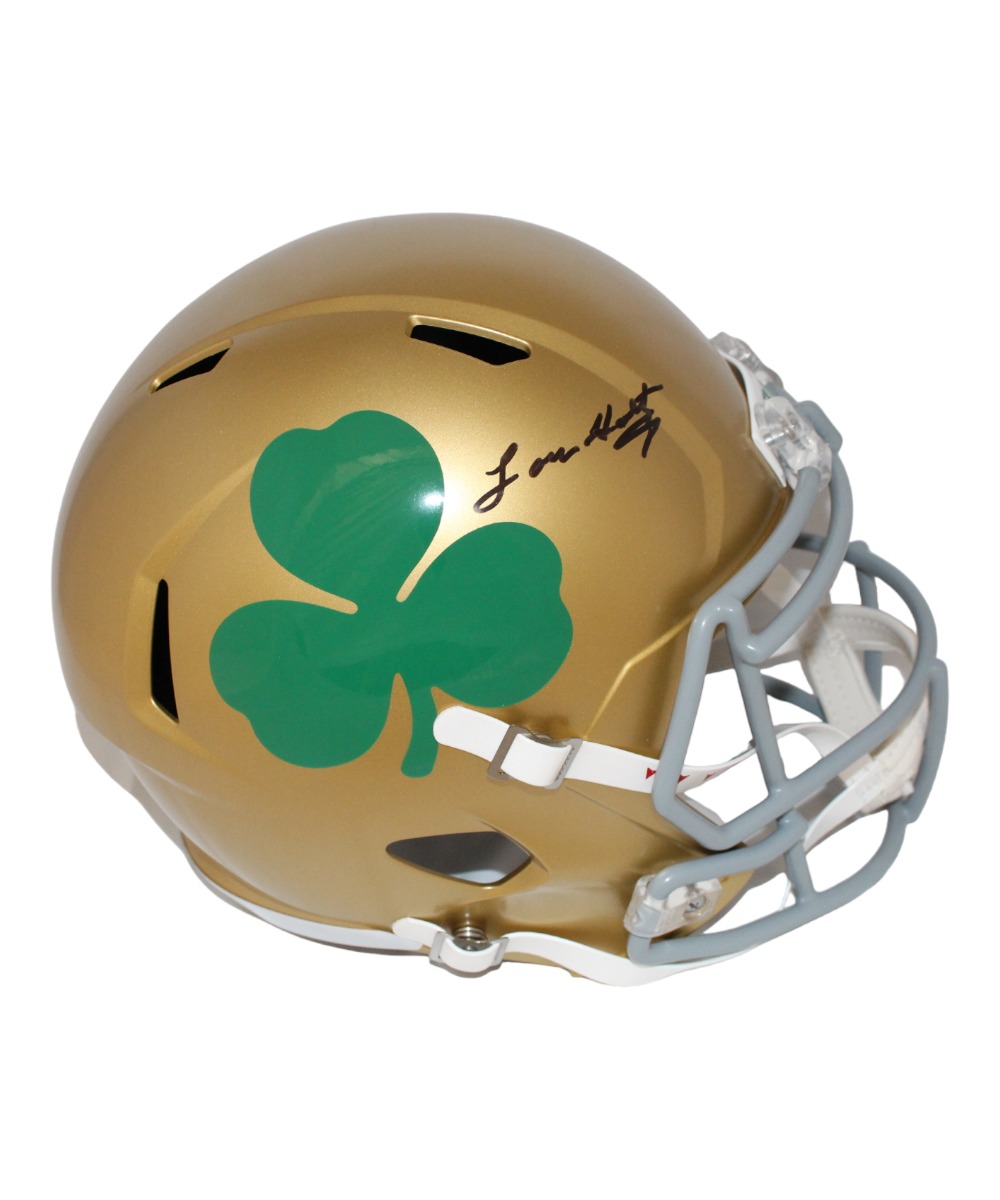Lou Holtz Autographed Notre Dame Irish F/S Shamrock Helmet Beckett