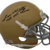 Lou Holtz Signed Notre Dame Fighting Irish Mini Helmet Natl Champs BAS 27173