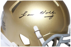 Lou Holtz Autographed/Signed Notre Dame Mini Helmet Beckett