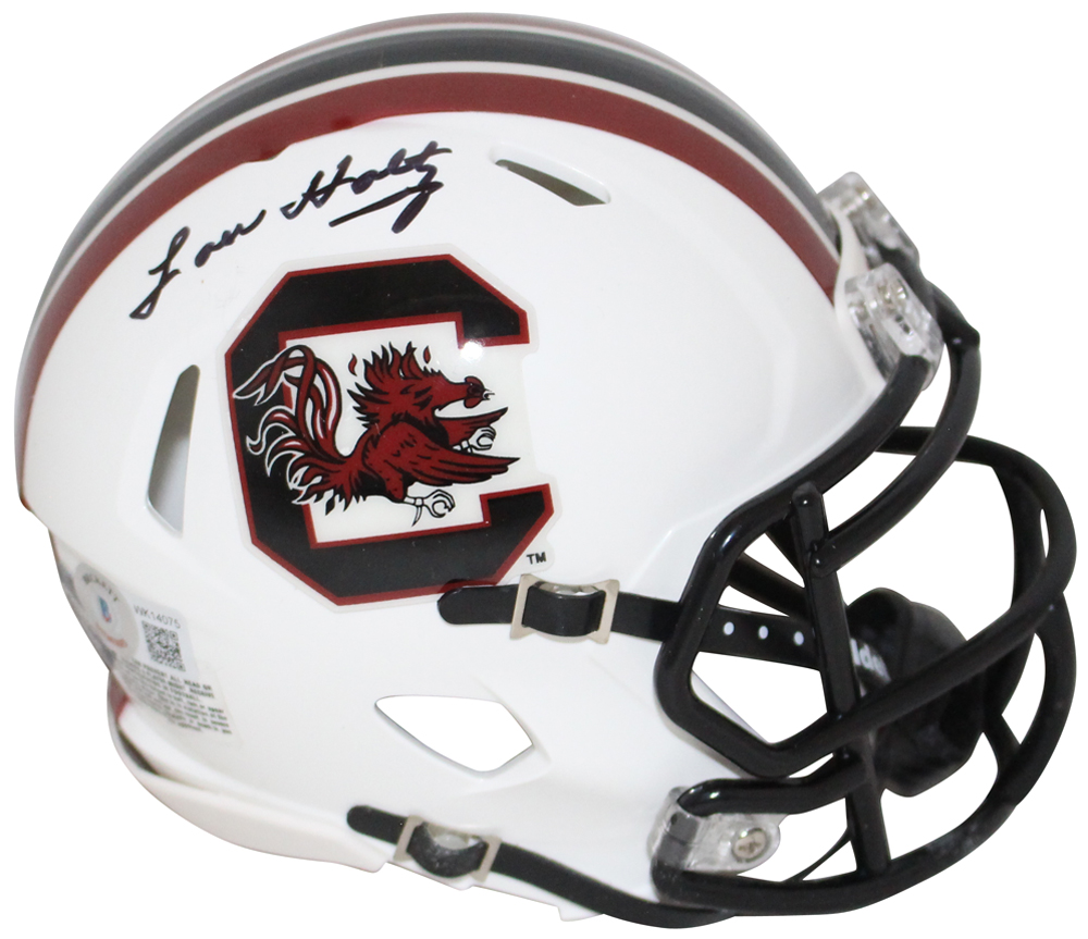 Lou Holtz Autographed South Carolina Gamecocks Speed Mini Helmet BAS 32551