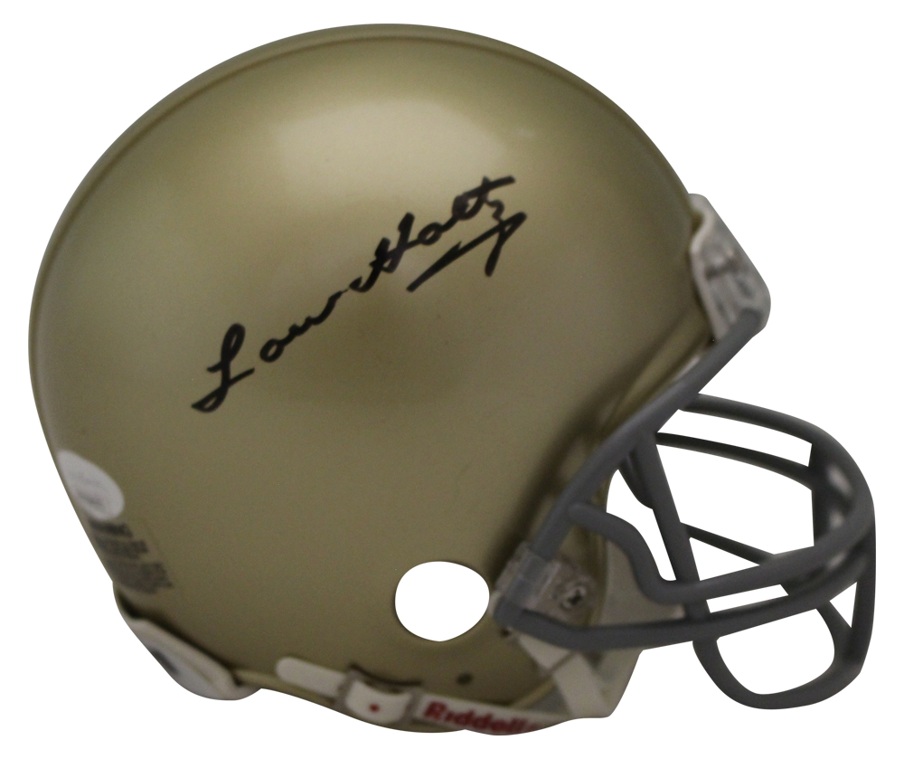 Lou Holtz Autographed Notre Dame Fighting Irish VSR4 Mini Helmet JSA