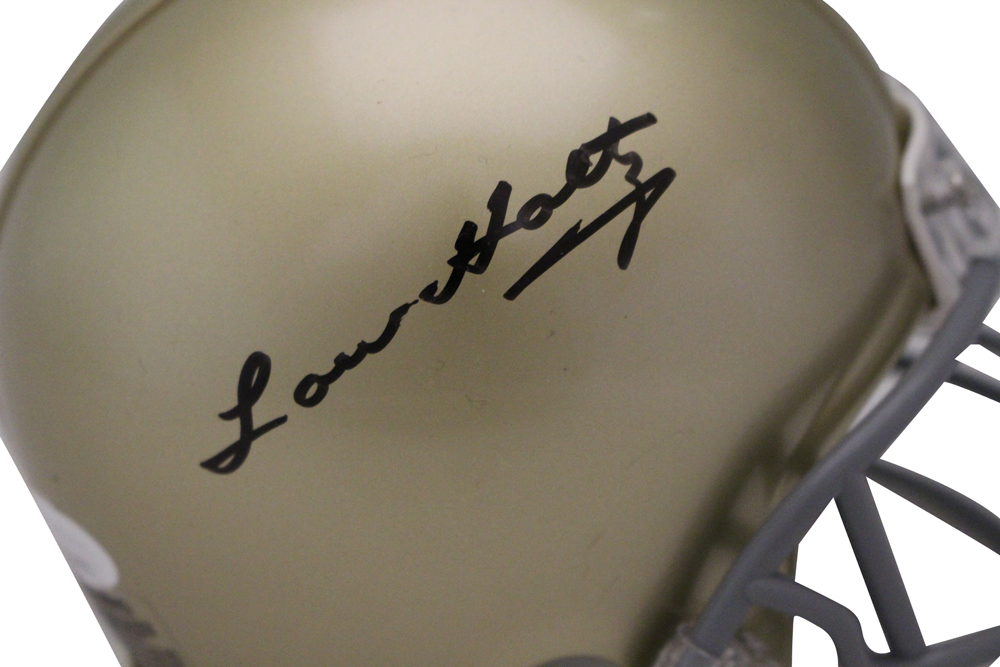 Lou Holtz Autographed Notre Dame Fighting Irish VSR4 Mini Helmet JSA