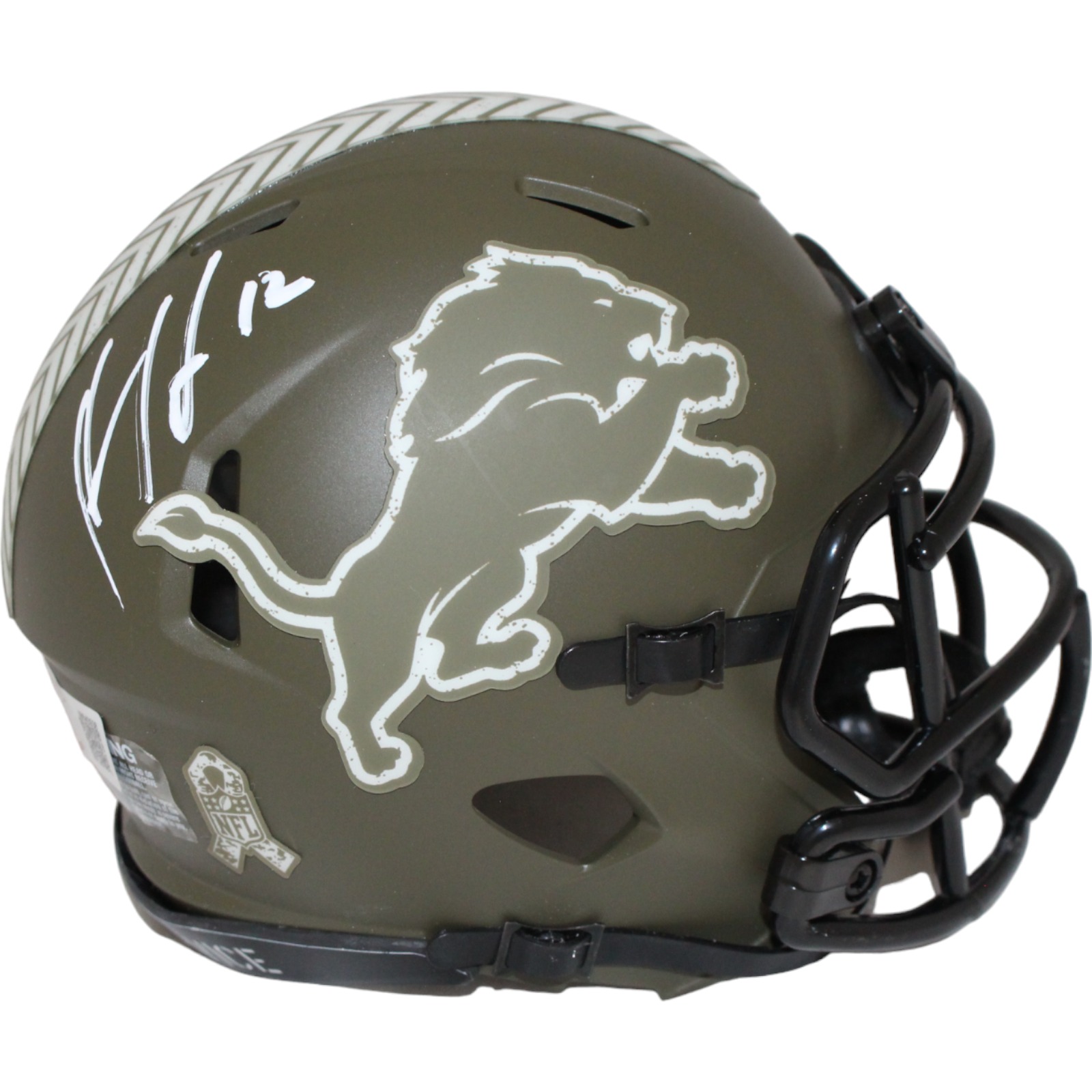 Hendon Hooker Autographed Detroit Lions 22 Salute Mini Helmet Beckett
