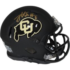 Jimmy Horn Jr. Signed Colorado Buffalos Black Mini Helmet Beckett 