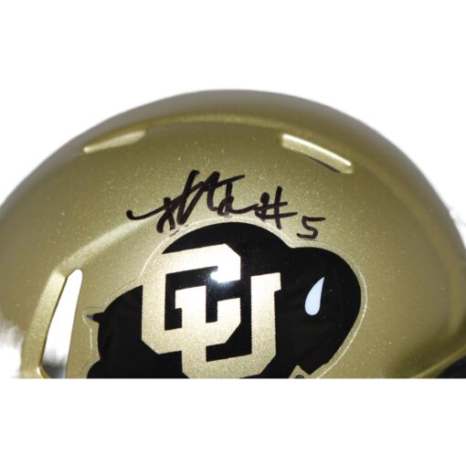 Jimmy Horn Jr. Signed Colorado Buffalos Gold Mini Helmet Beckett Denver Autographs