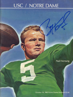 Paul Hornung Autographed 10/26/1985 Notre Dame vs USC Program JSA