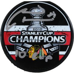 Marian Hossa Autographed Chicago Blackhawks 10 SC Puck 10 Cup Beckett 53823