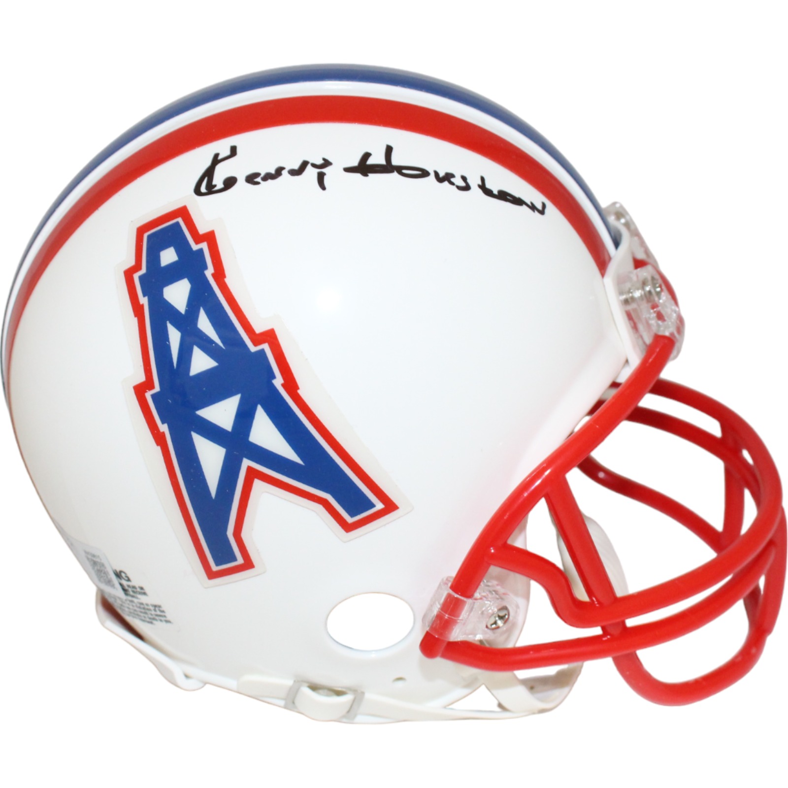 Kenny Houston Autographed/Signed Houston Oilers Mini Helmet Beckett