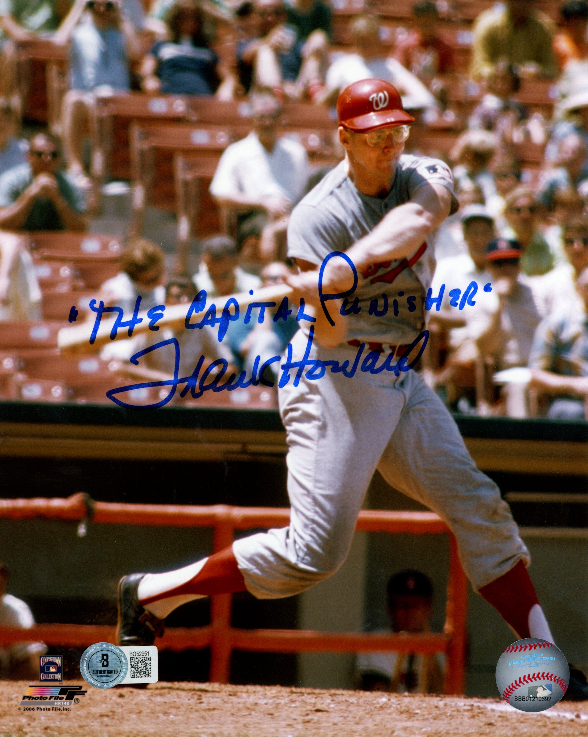 Frank Howard Signed Washington Senators 8x10 Photo Punisher Beckett 57461