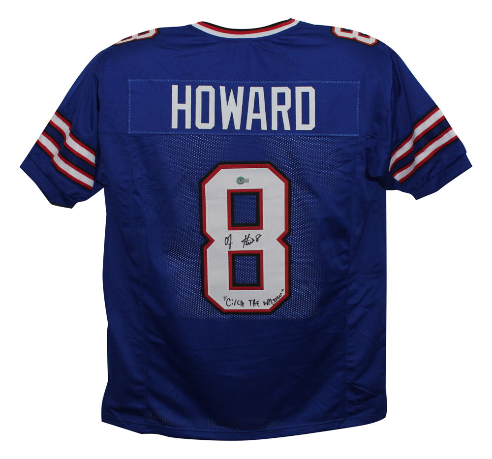 OJ Howard Signed Pro Style Blue XL Jersey Circle the Wagons Beckett