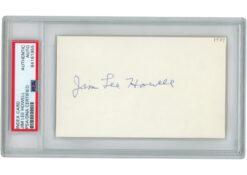 Jim Lee Howell Autographed/Signed New York Giants Index Card Slabbed PSA 54897