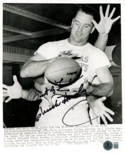 Chuck Howley Autographed Dallas Cowboys 8x10 Photo AS IS Beckett 56720