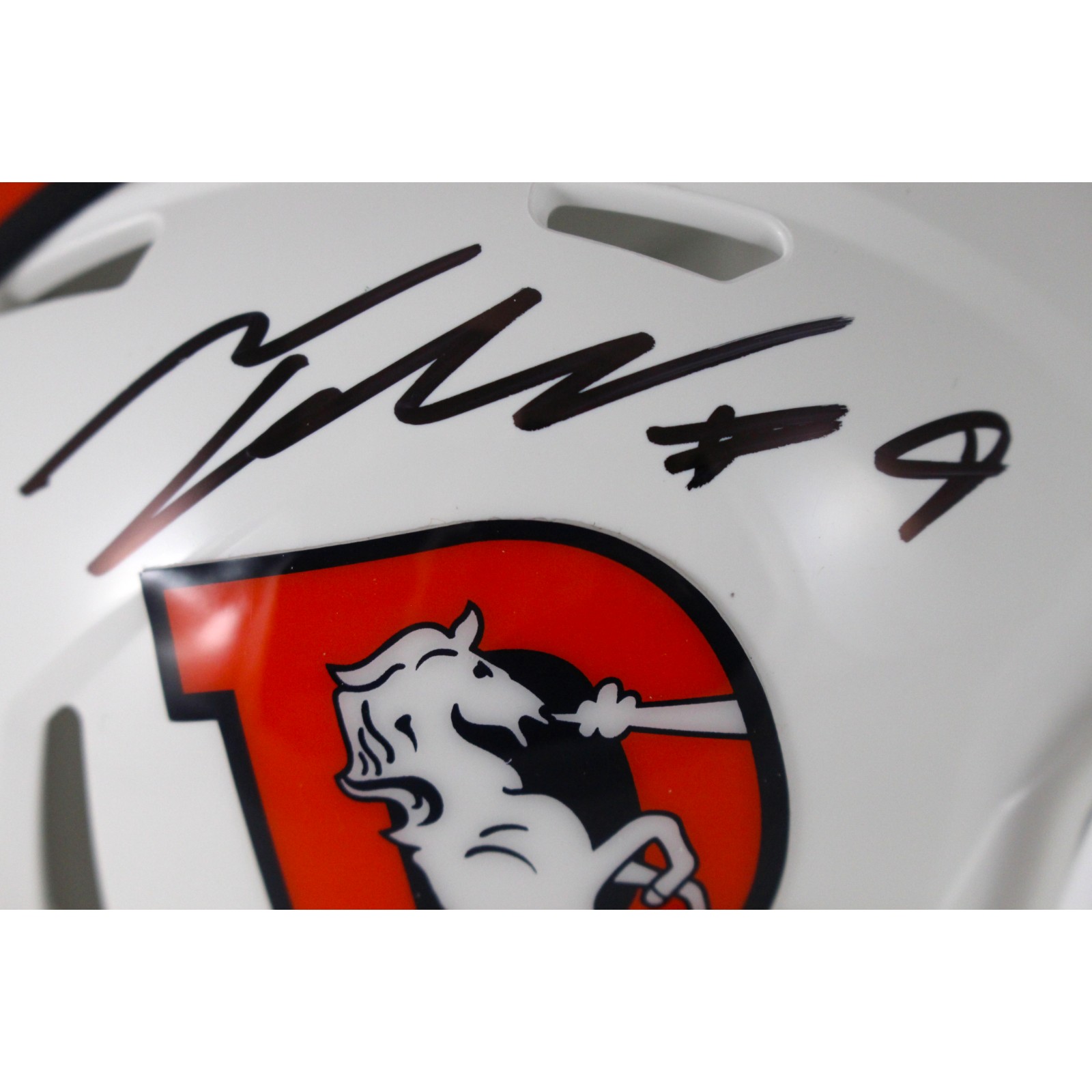 Talanoa Hufanga Autographed Denver Broncos 23 Alt Mini Helmet Beckett WIT 53452 2 Talanoa Hufanga Autographed Denver Broncos 23 Alt Mini Helmet Beckett WIT 53452