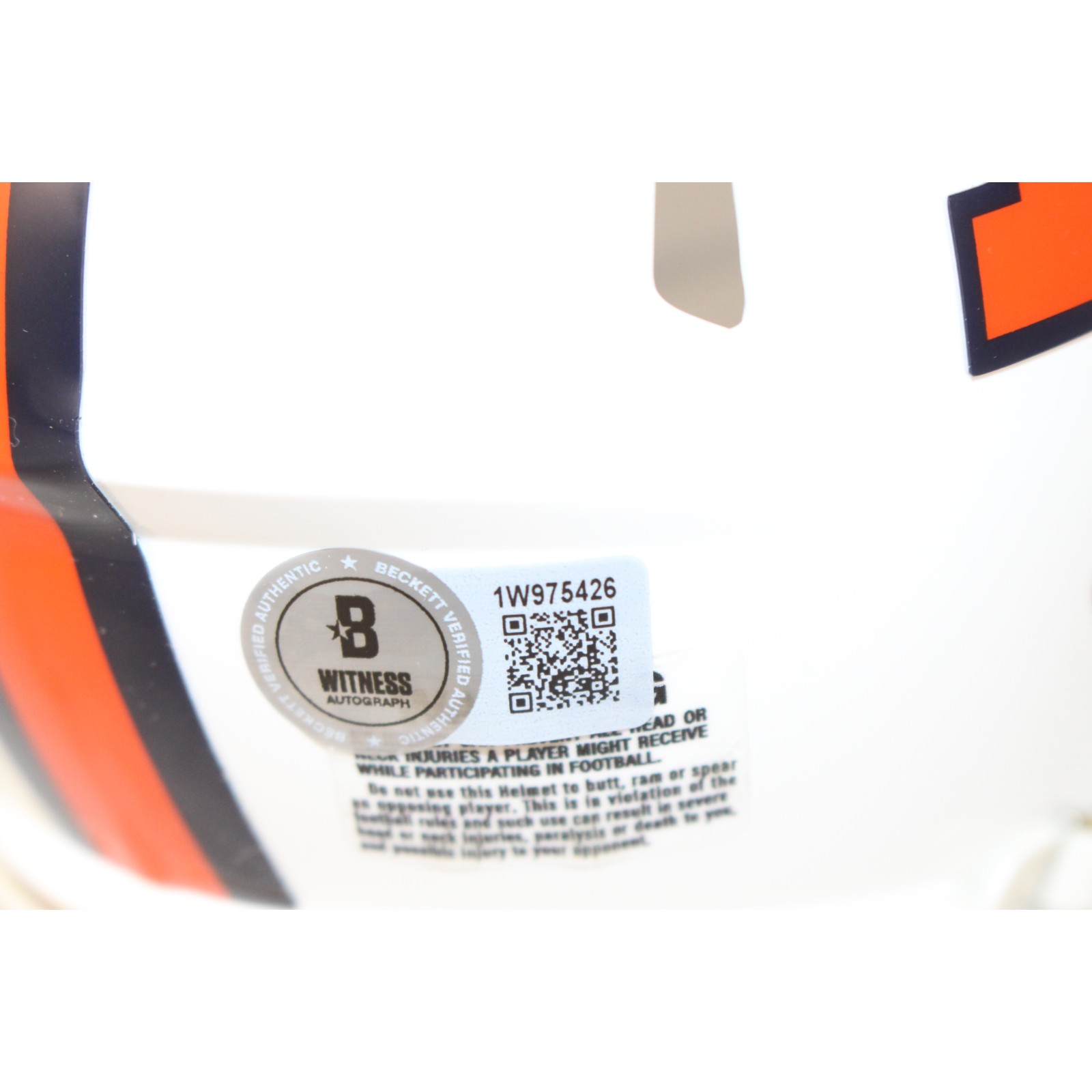 Talanoa Hufanga Autographed Denver Broncos 23 Alt Mini Helmet Beckett WIT 53452 4 Talanoa Hufanga Autographed Denver Broncos 23 Alt Mini Helmet Beckett WIT 53452